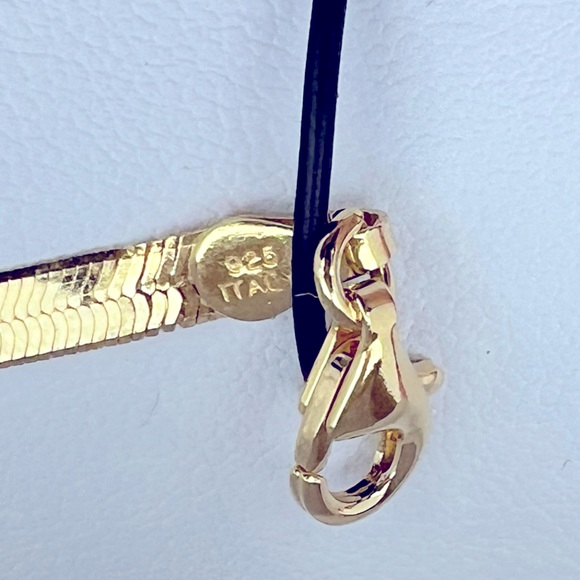 MÍA FIORE💯, STERLING SILVER BRACELET, 18KT GOLD PLATED, 7 INCHES, MADE IN ITALY - Picture 4 of 15